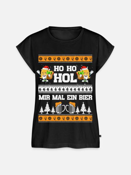 Ho Ho Hol – Biergläser mit Geschenken - Frauen Premium Bio Top - Schwarz