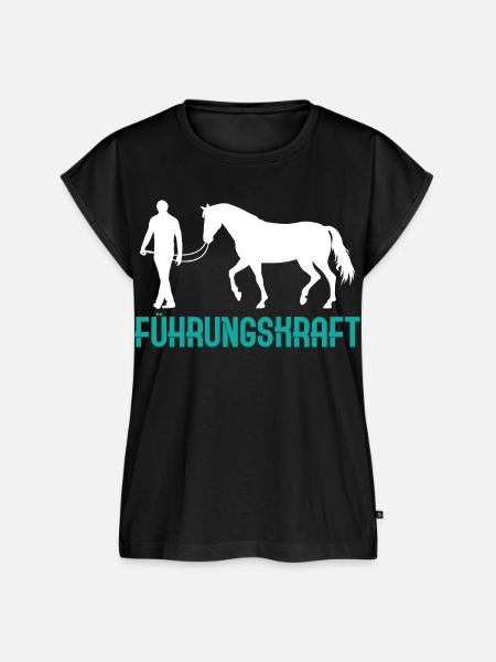 Führungskraft Pferd Reiter Pferdehof - Frauen Premium Bio Top - Schwarz