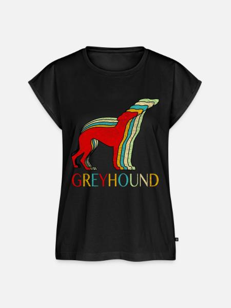 Windhund - Frauen Premium Bio Top - Schwarz