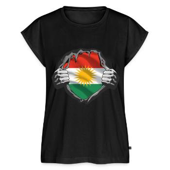 Kurdistan Kurde Kurden Kurdisch Geschenk - Frauen Premium Bio Top - Schwarz - Vorne - AI Model Female 172 light (172cm)