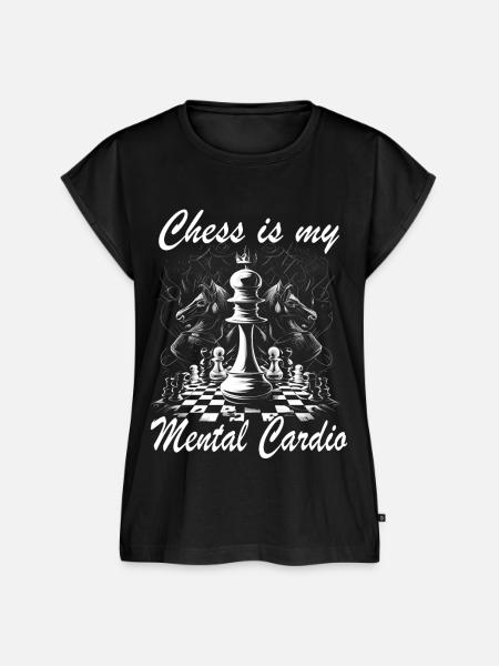 Schach - Schachspieler - Frauen Premium Bio Top - Schwarz