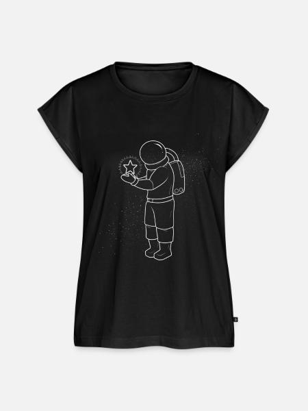Astronaut - Frauen Premium Bio Top - Schwarz