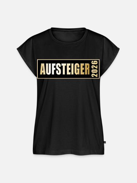 Aufsteiger 2026 Aufstieg - Frauen Premium Bio Top - Schwarz