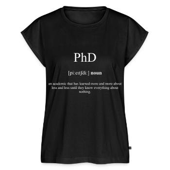 PhD (Promotion) Definition Black Edition - Haut bio Premium Femme - noir - Devant - AI Model Female 172 light (172cm)