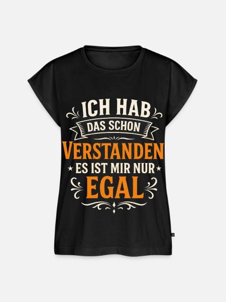 Ironie Spruch ist mir egal - Frauen Premium Bio Top - Schwarz
