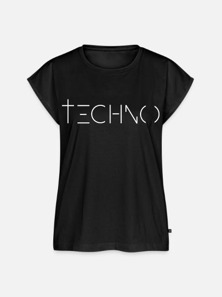 Techno Musik Rave Religion - Frauen Premium Bio Top - Schwarz