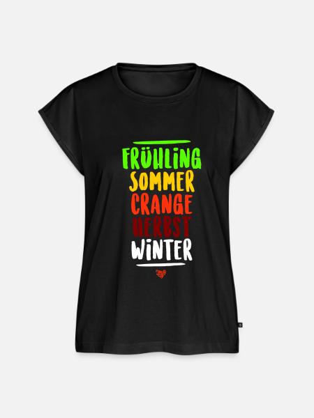 fünfte jahreszeit - Frauen Premium Bio Top - Schwarz