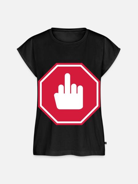 Finger - Frauen Premium Bio Top - Schwarz