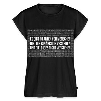 Informatiker binär Informatik Student Entwickler - Frauen Premium Bio Top - Schwarz - Vorne - AI Model Female 172 light (172cm)