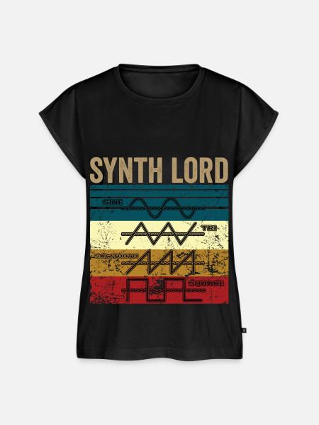 SYNTH LORD - Frauen Premium Bio Top - Schwarz