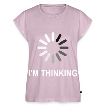 I'm Thinking - Women’s Premium Organic Top - dusky pink - Front - AI Model Female 172 light (172cm)