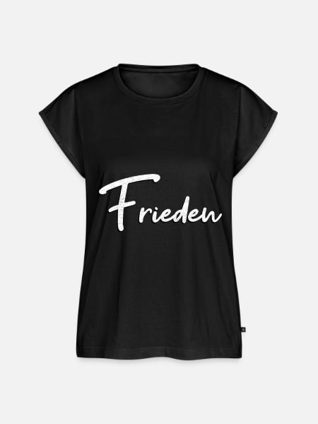 Frieden - Frauen Premium Bio Top - Schwarz