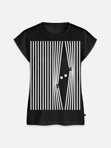 Kleines Monster hinter Gittern - Frauen Premium Bio Top - Schwarz