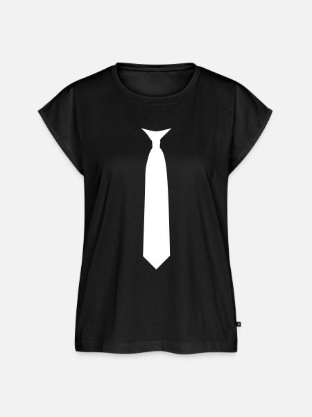 Krawatte - Frauen Premium Bio Top - Schwarz