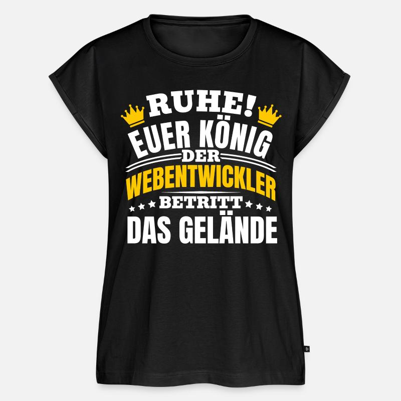 Webentwickler Programmierer Fullstack-Entwickler - Frauen Premium Bio Top - Schwarz