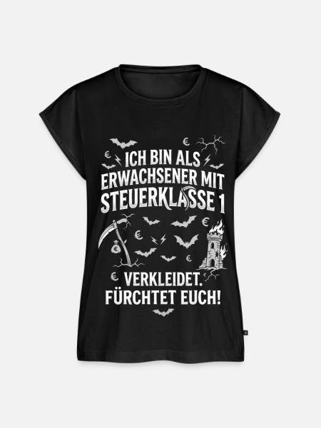 Steuerklasse 1 Fürchtet Euch Halloweenkostüm - Frauen Premium Bio Top - Schwarz
