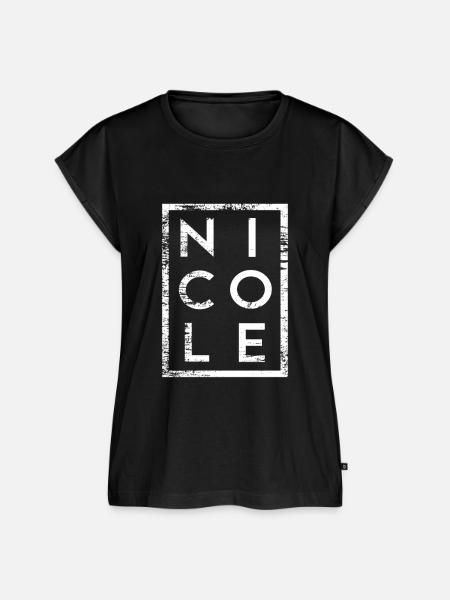 Nicole Minimalismus - Frauen Premium Bio Top - Schwarz