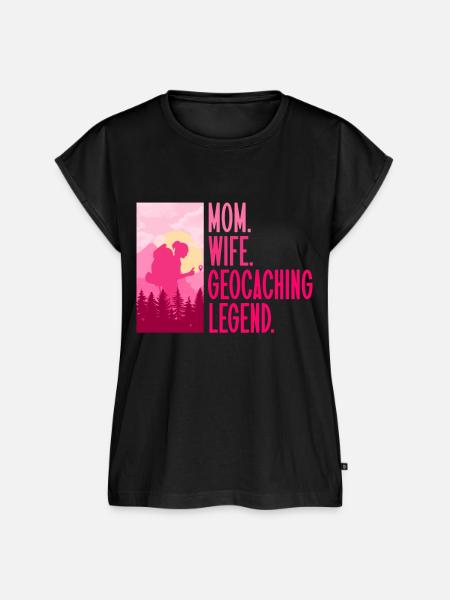 Mutter. Ehefrau. Geocaching-Legende. - Geocaching - Frauen Premium Bio Top - Schwarz