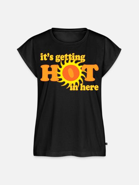 it's getting hot in here - Frauen Premium Bio Top - Schwarz