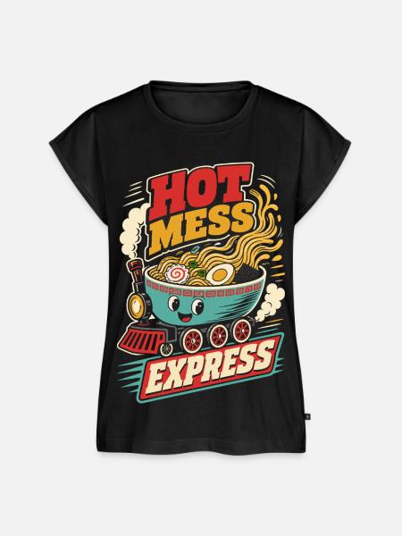 Hot Mess Express Ramen Zug - Frauen Premium Bio Top - Schwarz