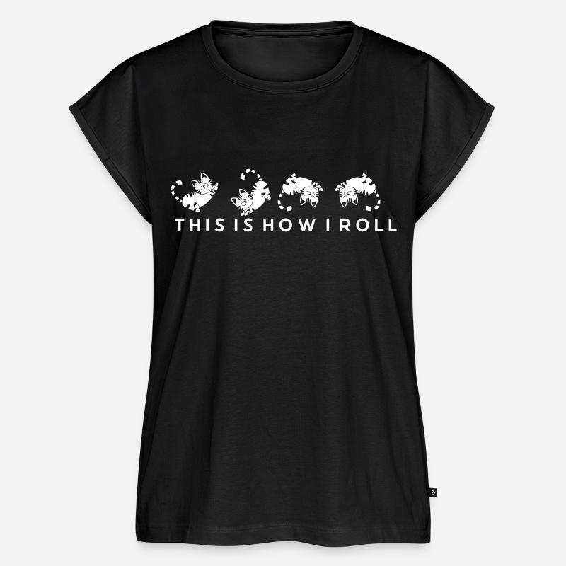 C'est comme ça que je roule mon doux chat - Haut bio Premium Femme - noir