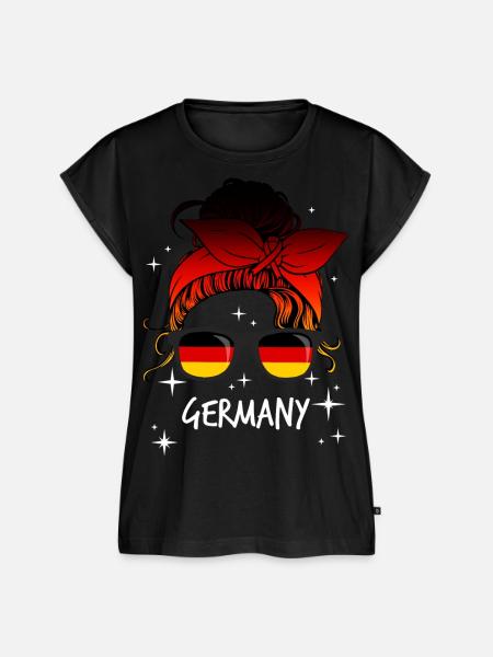 Deutschland - Frauen Premium Bio Top - Schwarz