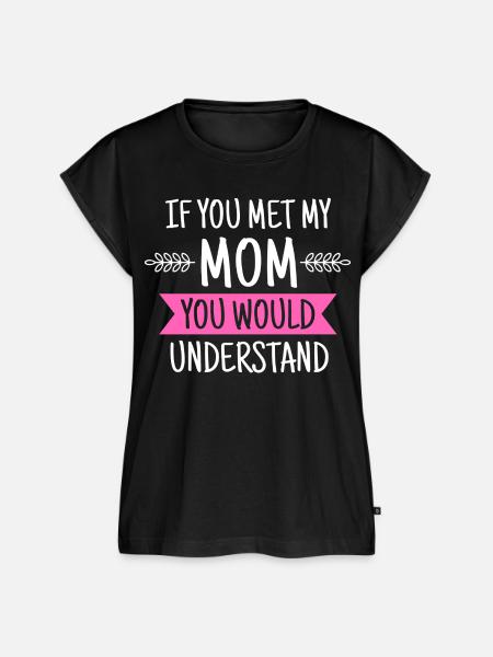 Mutti Mama Mutter Geschenkidee - Frauen Premium Bio Top - Schwarz