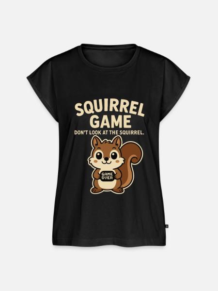 Eichhörnchen Lustiger Spruch game over - Frauen Premium Bio Top - Schwarz