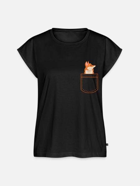Fuchs - Frauen Premium Bio Top - Schwarz