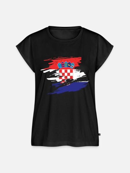 Kroatien - Frauen Premium Bio Top - Schwarz