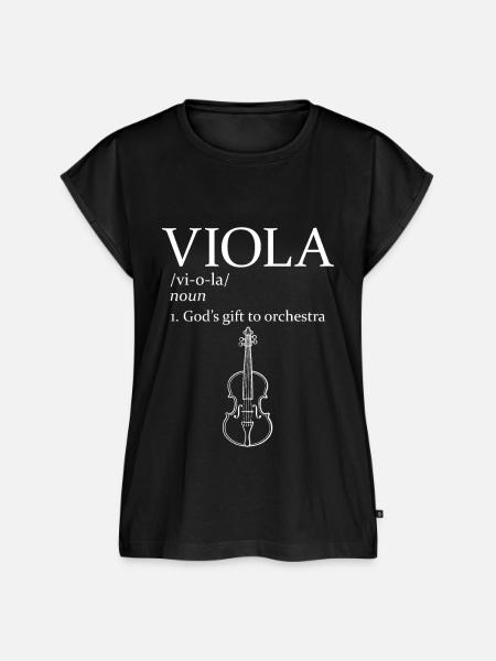 Viola - Frauen Premium Bio Top - Schwarz