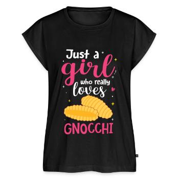 Gnocchi - Frauen Premium Bio Top - Schwarz - Vorne - AI Model Female 172 light (172cm)
