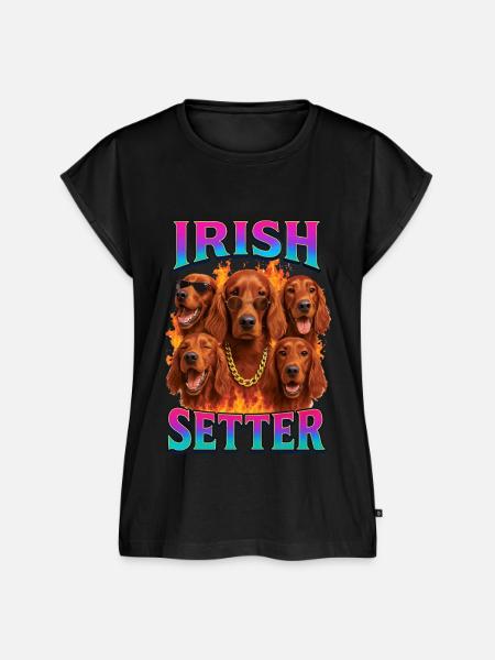 Irish Setter - Frauen Premium Bio Top - Schwarz