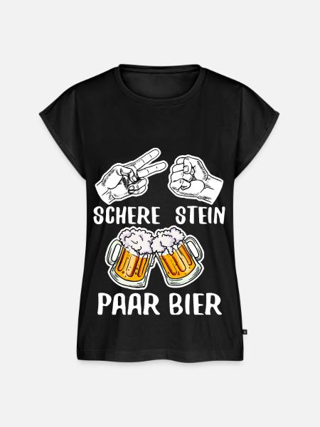 Wotzwitz Trinkspiel - Frauen Premium Bio Top - Schwarz