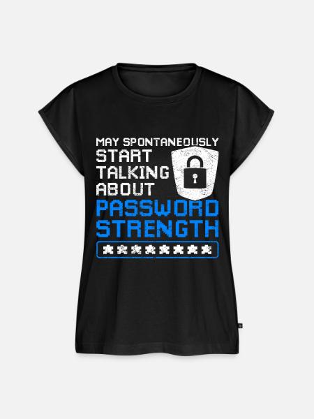 Cybersicherheit Passwort - Frauen Premium Bio Top - Schwarz