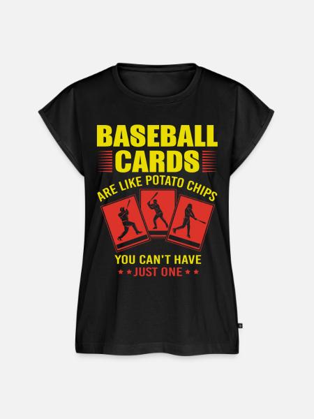 Baseball Karten Sammelkarten - Frauen Premium Bio Top - Schwarz