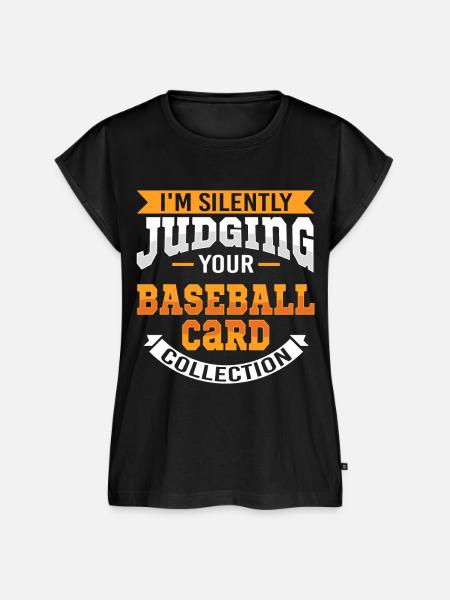 Sammelkarten Baseball Karten Lustig - Frauen Premium Bio Top - Schwarz