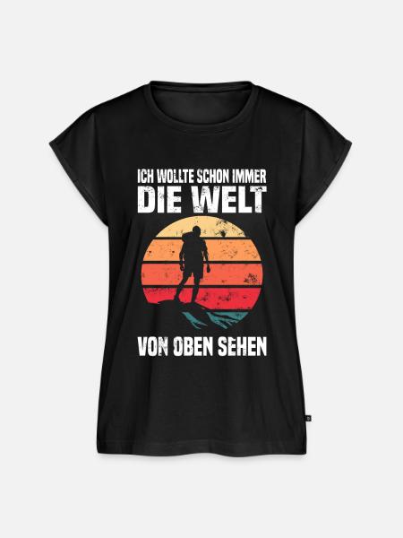 Bergsteiger Wanderer Bergsteigen - Frauen Premium Bio Top - Schwarz
