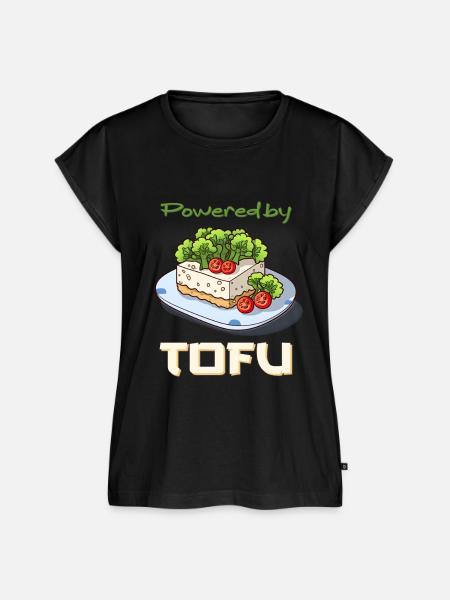 Powered by Tofu - Frauen Premium Bio Top - Schwarz
