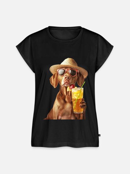Vizsla - Frauen Premium Bio Top - Schwarz