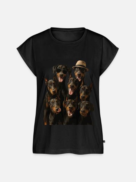 Dobermann - Frauen Premium Bio Top - Schwarz