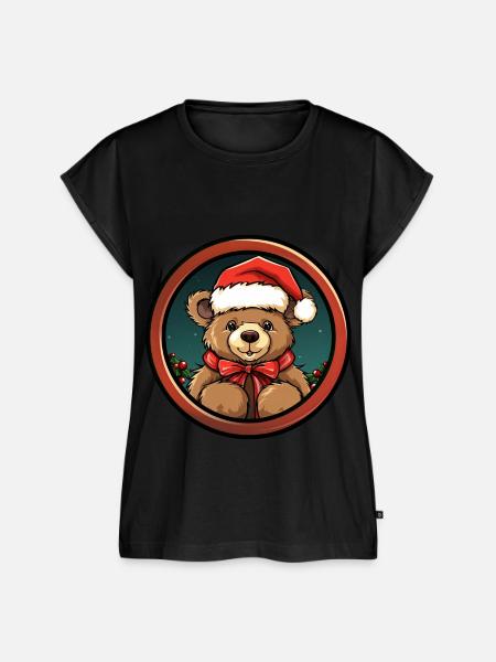 Teddybären Weihnachten - Frauen Premium Bio Top - Schwarz
