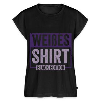 Weißes Shirt Black Edition - Frauen Premium Bio Top - Schwarz - Vorne - AI Model Female 172 light (172cm)