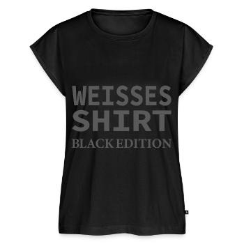 Lustiger Spruch Weißes Shirt Black Edition - Frauen Premium Bio Top - Schwarz - Vorne - AI Model Female 172 light (172cm)