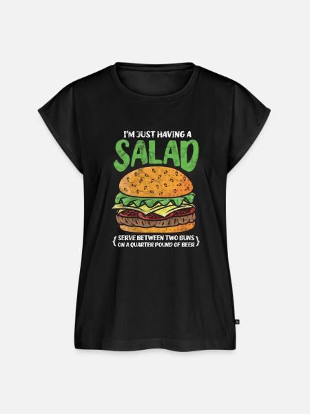 Burger - Frauen Premium Bio Top - Schwarz