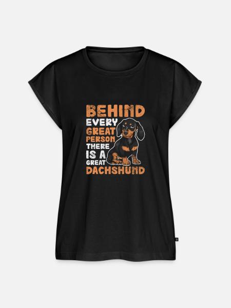 Dackel - Frauen Premium Bio Top - Schwarz
