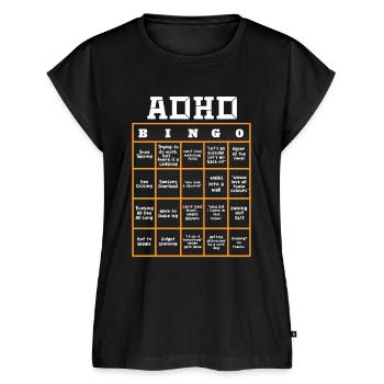 ADHS ADHD Aufmerksamkeit Defizit Geschenk - Frauen Premium Bio Top - Schwarz - Vorne - AI Model Female 172 light (172cm)