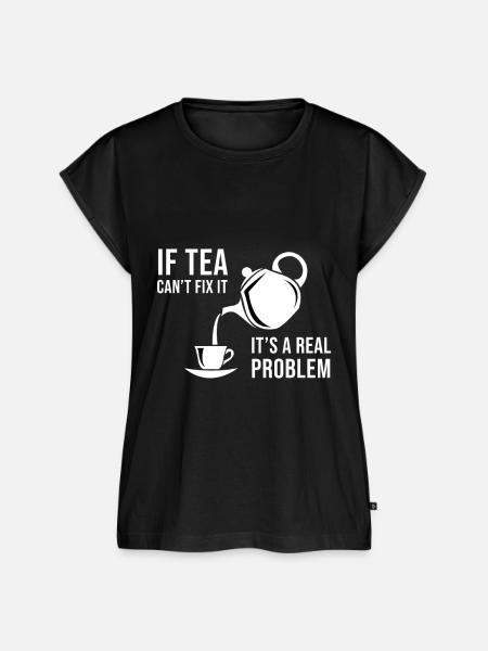 Tea - Frauen Premium Bio Top - Schwarz