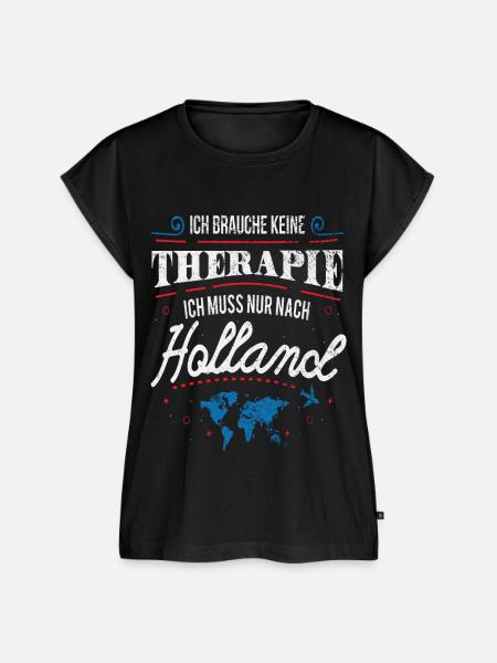 Holland - Frauen Premium Bio Top - Schwarz