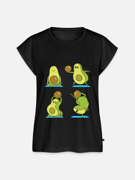 Avocado - Frauen Premium Bio Top - Schwarz